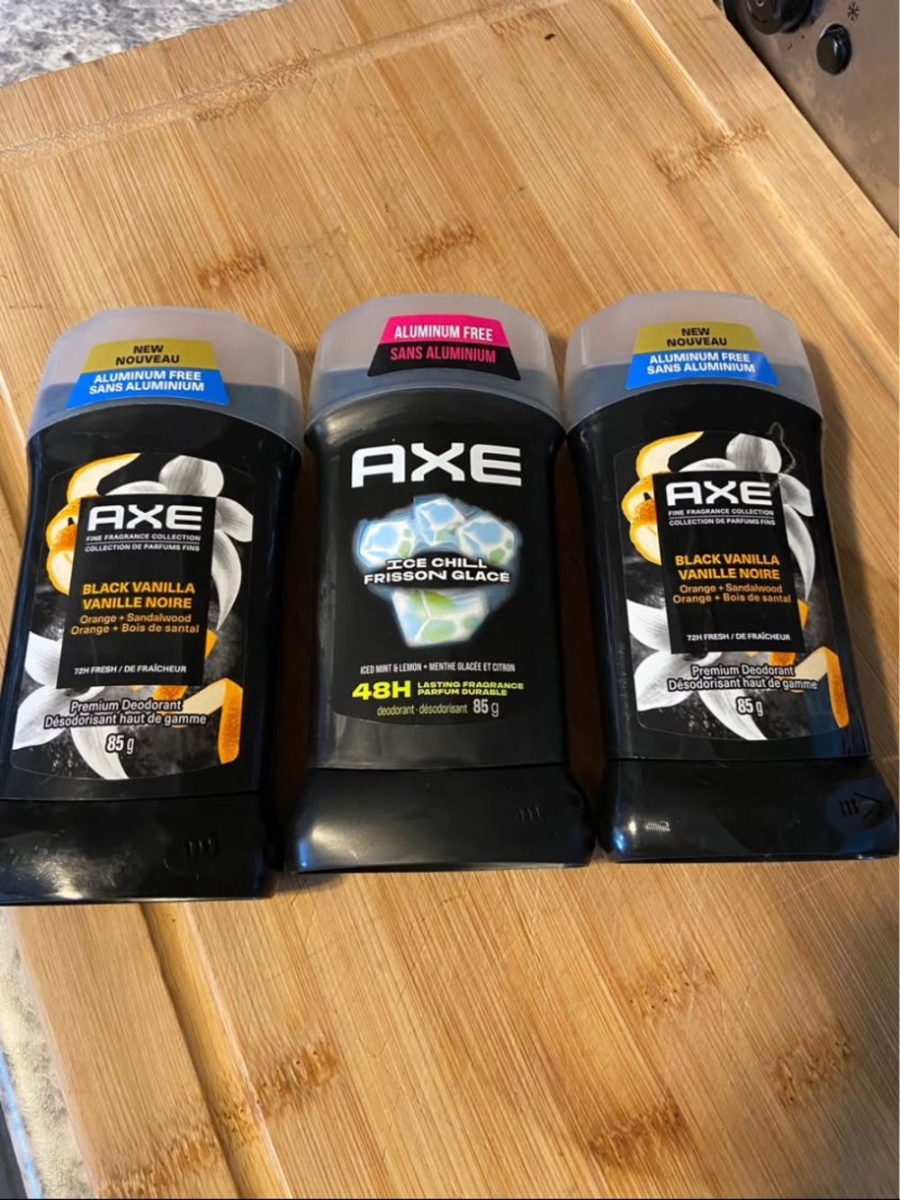 AXE Ice Chill & Black Vanilla Deodorant Sticks - Black (3-Pack)